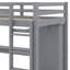 Lit mezzanine simple avec bureau en L, garde-robe et tablettes-632357123-632357122