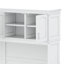 Lit escamotable en bois avec armoires supérieures, conception pliable peu encombrante-1086208194-1086208195