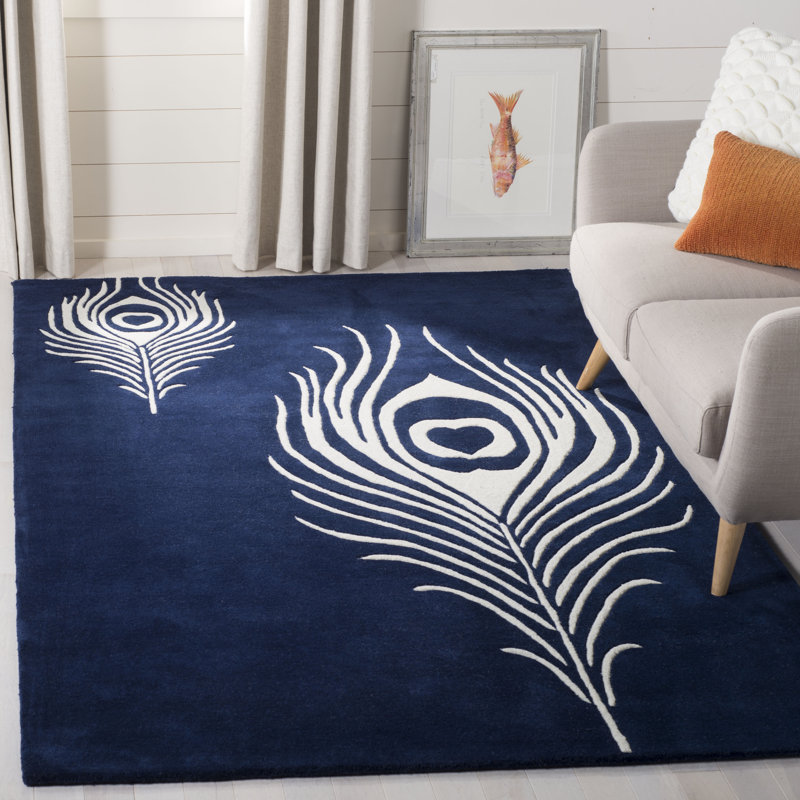Nonia Hand Tufted Wool And Viscose Oriental Rug, Rectangle 7'6" x 9'6"