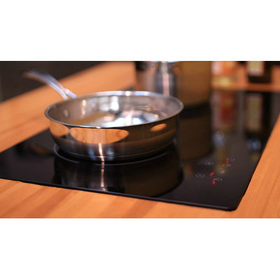 True Induction TI-2BN 14" Built-In Vertical 2 Burner Induction Glass-Ceramic Cooktop, UL858 Certified, 1750W
