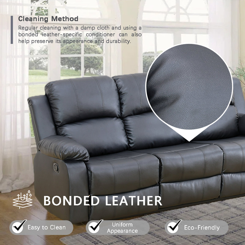 Recliner, Black Faux Leather