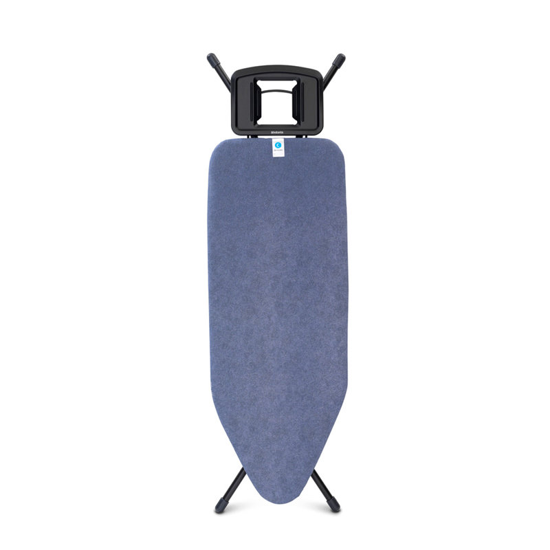 Planche à repasser avec repose-fer solide, Bleu denim