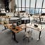 Bureau d'angle électrique en forme de L de 63 po x 55 po avec prise de courant intégrée, bureau d'ordinateur ergonomique à hauteur réglable pour le bureau à domicile et les jeux-1075856804