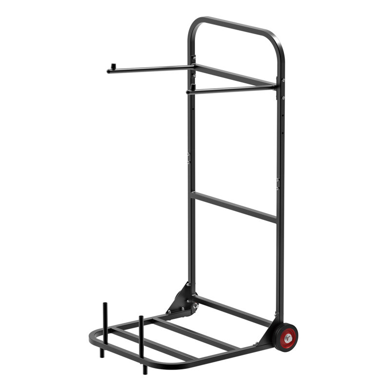 Chariot de chaise pliant robuste avec roues en caoutchouc de 5 po - Chariot empilable de capacité de 100 lb pour le rangement des événements