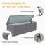 Très grande boîte de rangement imperméable en métal pour terrasse, organisateur de patio fermé verrouillable pour coussins de meubles, accessoires de piscine et outils de jardinage-130474982