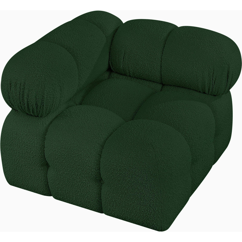 Ames 34 de large, Tissu bouclé vert