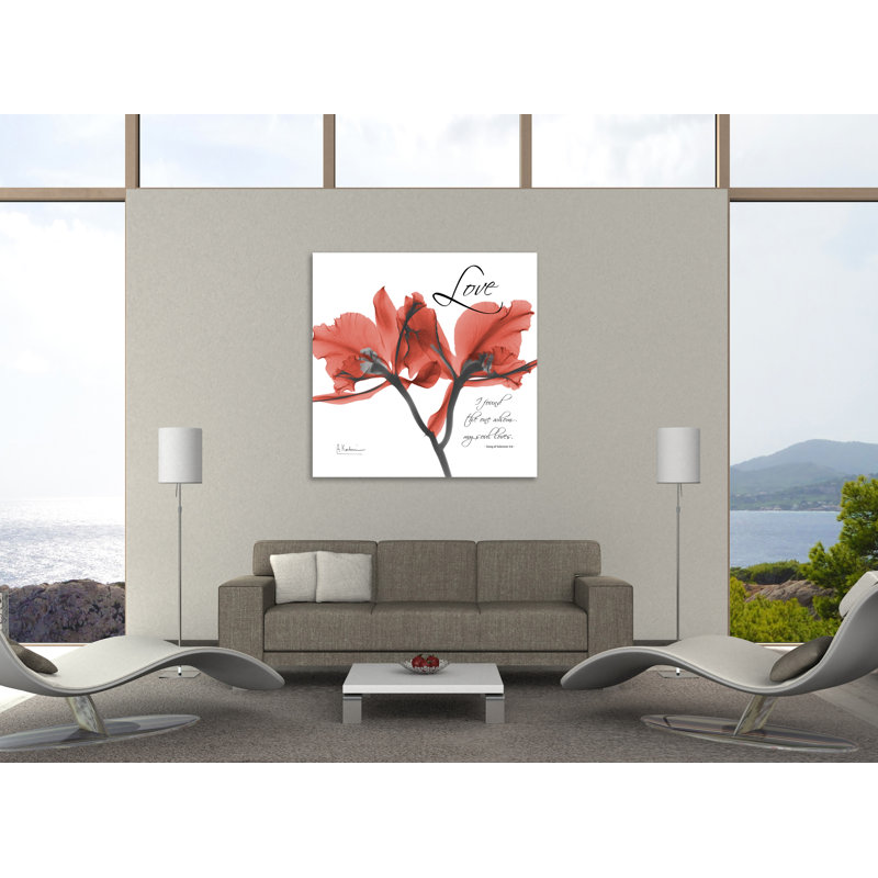 «par albert koetsier,, reproduction de photo Orchid Love X-Ray, H 48 po x l 48 po x P 1,5 po, Toile