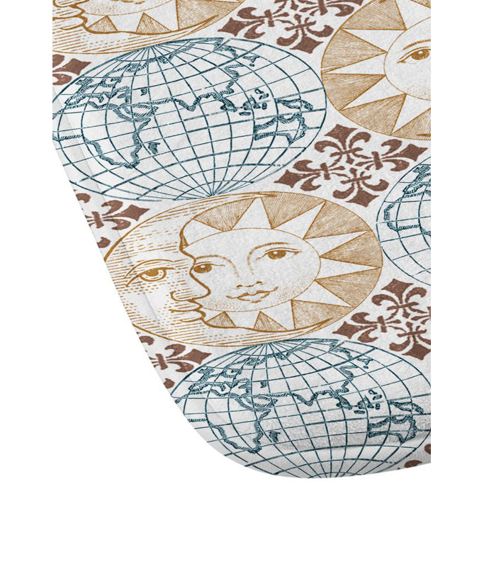Tapis pour salle de bain soleil terre