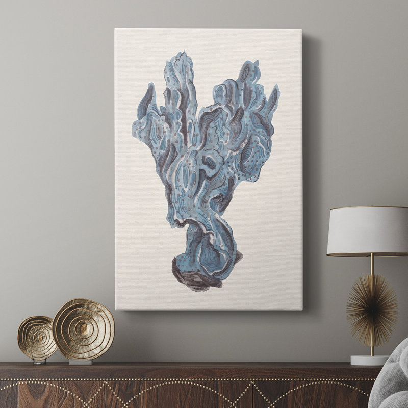 Indigo Reef II -Custom Wrapped Gallery Cavas, 36" H x 24" W