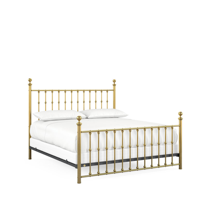 104 Palisade Bed | Complete Standard, King, Natural Brass