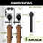 Track Length Black Steel Double Door Barn Door Hardware Kit Double Bypass-66884364