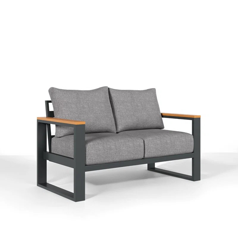 Causeuse d'extérieur en aluminium pour patio, Navy