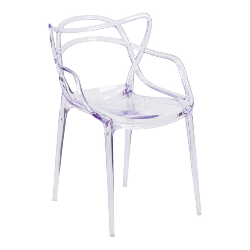 Monte 18.5'' H Stacking Armchair, Clear, 1