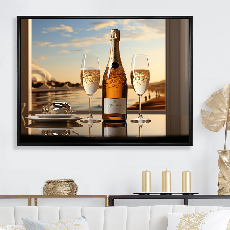 Bulles de rêves I sur toile, Cadre flottant noir, H 24 po x l 32 po x P 1 po