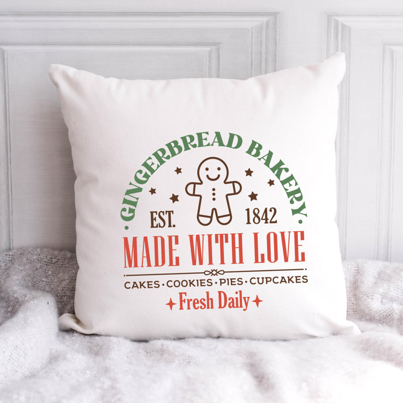 Coussin décoratif en polyester Christmas Sign-05_1, 20 po x 20 po