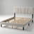 Platform Bed Frame with Wood Slats Headboard Included, Queen Size, No Box Spring Needed-478215666-478215667