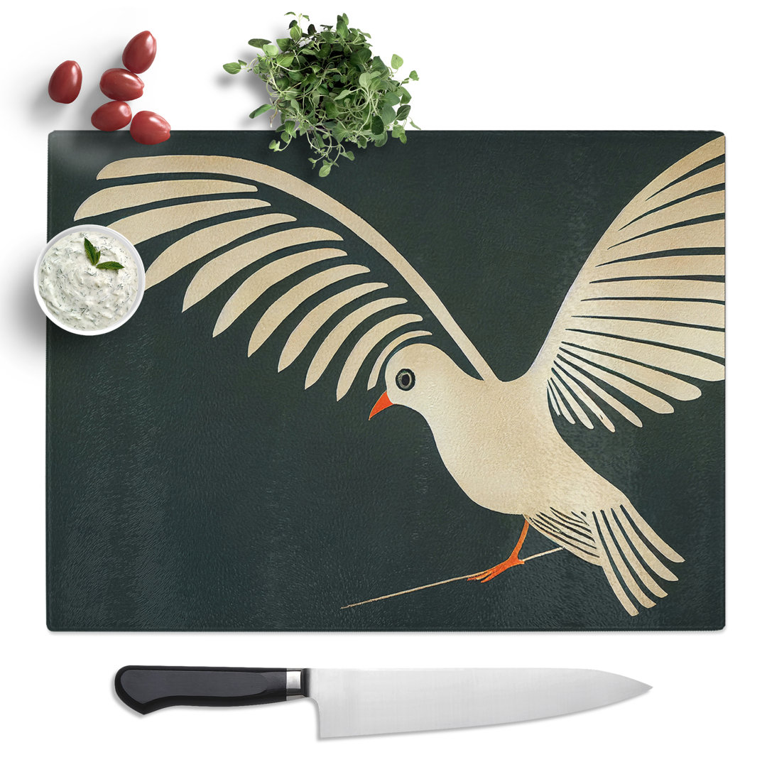 Incredible Dove Bird Abstract  Glass Chopping Board