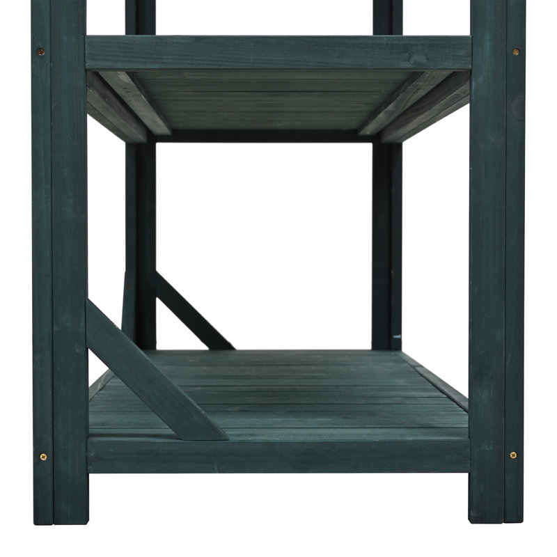Grande table de rempotage en bois 65 po pour l'extérieur
