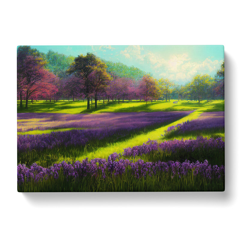 Tremendous Bluebell Field - Wrapped Canvas Print, 35cm H x 50cm W x 3cm D