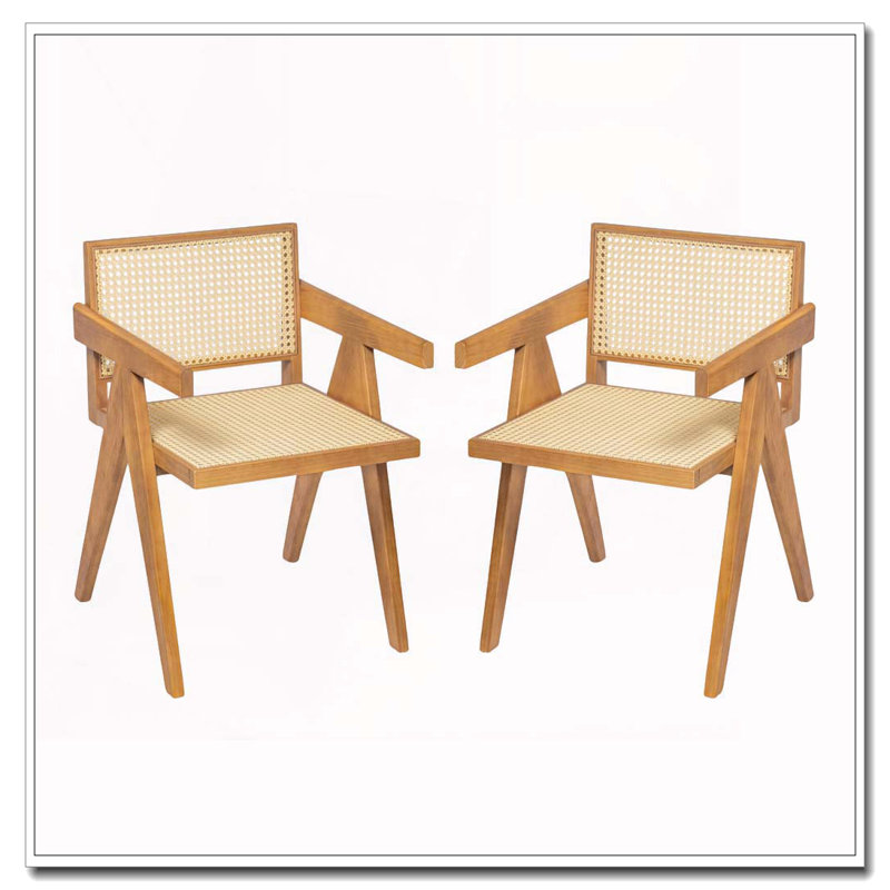 Chaise avec accoudoirs, Naturel