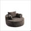 Canapé-lit simple 55 po en chenille éponge, sans assemblage requis, fauteuil moderne moelleux pour le salon et la chambre à coucher-1936981390