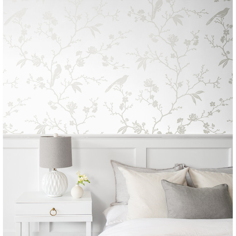 Aracelys Peel & Stick Floral Roll, Nickel