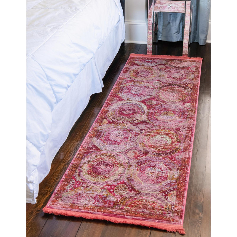 Damask Indoor Rug, Runner 2' x 8'