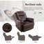 Ensemble de salon inclinable en similicuir 3 pièces