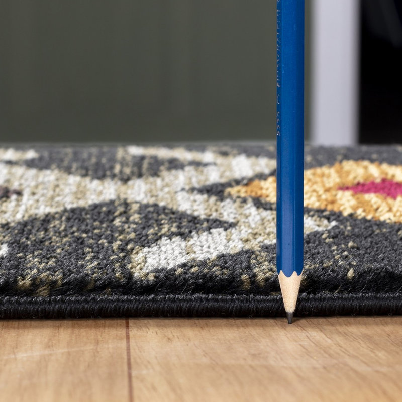 5 Ft. 3 In. X 7 Area Rug - Black, Polypropylene With A Soft Texture For Your Home Black Design 5.3 7.3 High Traffic Areas