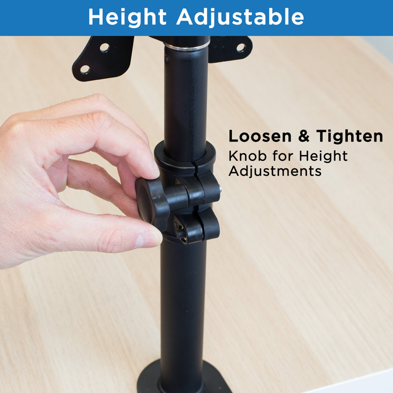 Mount-It Height Adjustable Single Vertical VESA Monitor Mount | Fits 19 - 30 in. Computer Screens