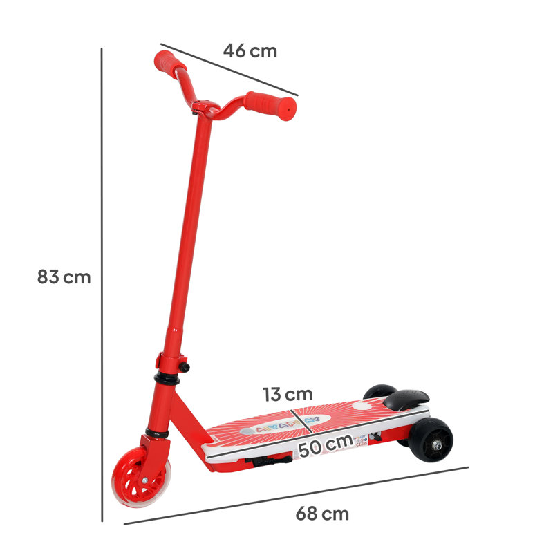 AIYAPLAY Kids Electric Scooter 6 KM/H & 8 KM Electric Brake Ages 4-7, Red