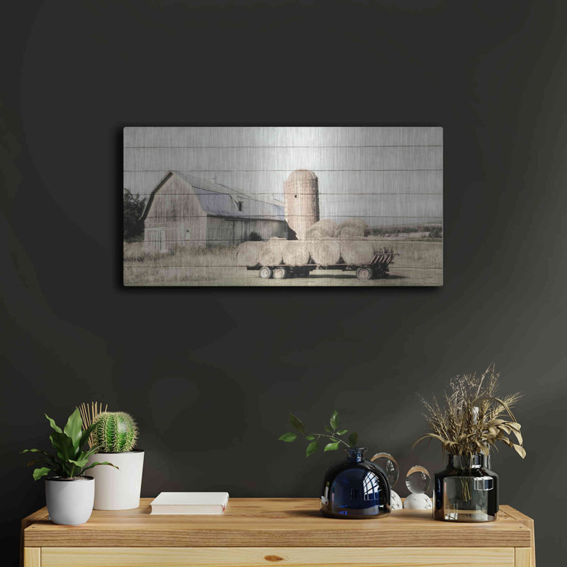 «Wagon Of Hay» par Lori Deiter, H 12 po x l 24 po
