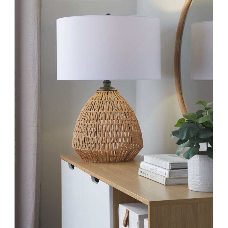 Queribus Wicker/Rattan Table Lamp