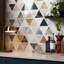 Valerie 6" Triangle Polished Marble Mosaic Tile