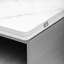 Table, table basse multifonctionnelle à plateau relevable moderne avec tiroirs en gris et blanc