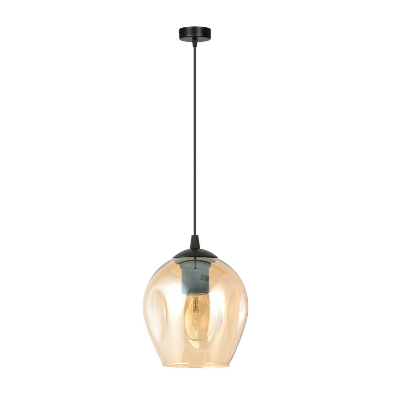 Cadi-Grace 1 - Light Black Single Pendant, Amber