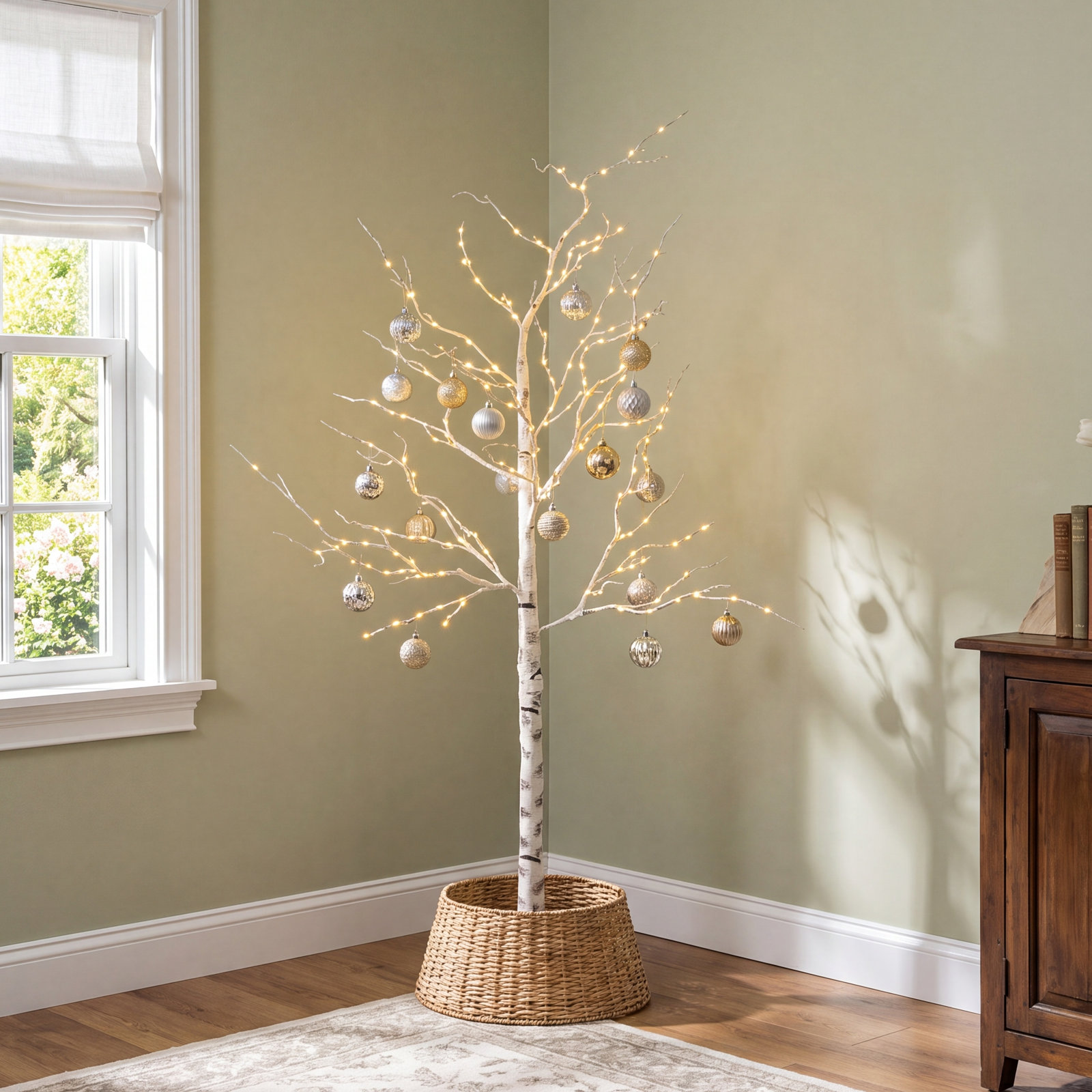 Birch 7' Electric Lighted Tree