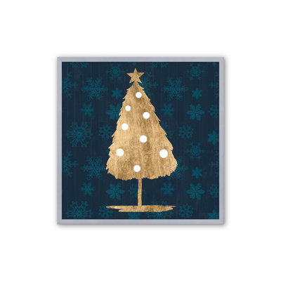 Arbre des Fêtes avec imprimé bleu marine I