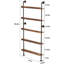 Tablettes flottantes pour bar, support à vin mural en bois à 5 niveaux, présentoir pour bouteilles de spiritueux pour bar à domicile, cuisine, restaurant (l 40 po x H 79 po)-708421784