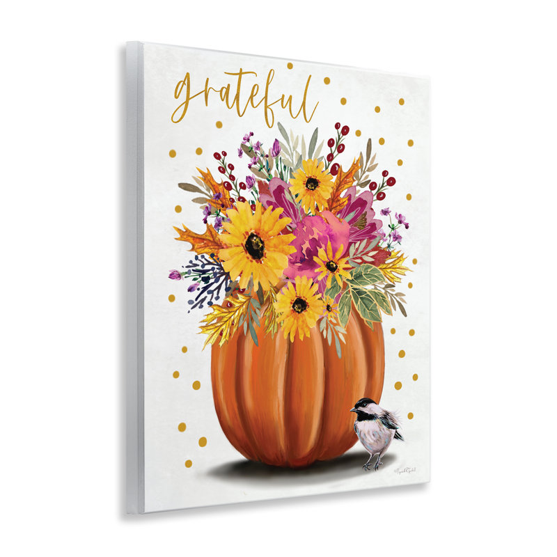 Plaque murale Grateful Pumpkin Bouquet, design par Elizabeth Tyndall