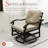 Terriana 2-Person Outdoor Seating Group with Cushions,Metal Swivel Glider Chair-678519725