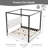 King Size Upholstered Canopy Bed, Platform Bed Frame with Velvet Headboard & Metal Frame, 4-Poster Canopy Bed for Romantic & Modern Bedroom, No Box Spring Needed-681049974-681049976