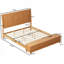 Structure de très grand lit avec tête de lit haute et banc de rangement, lit-bateau en bois massif avec coffre de 79 pouces, aucun sommier requis-130033552