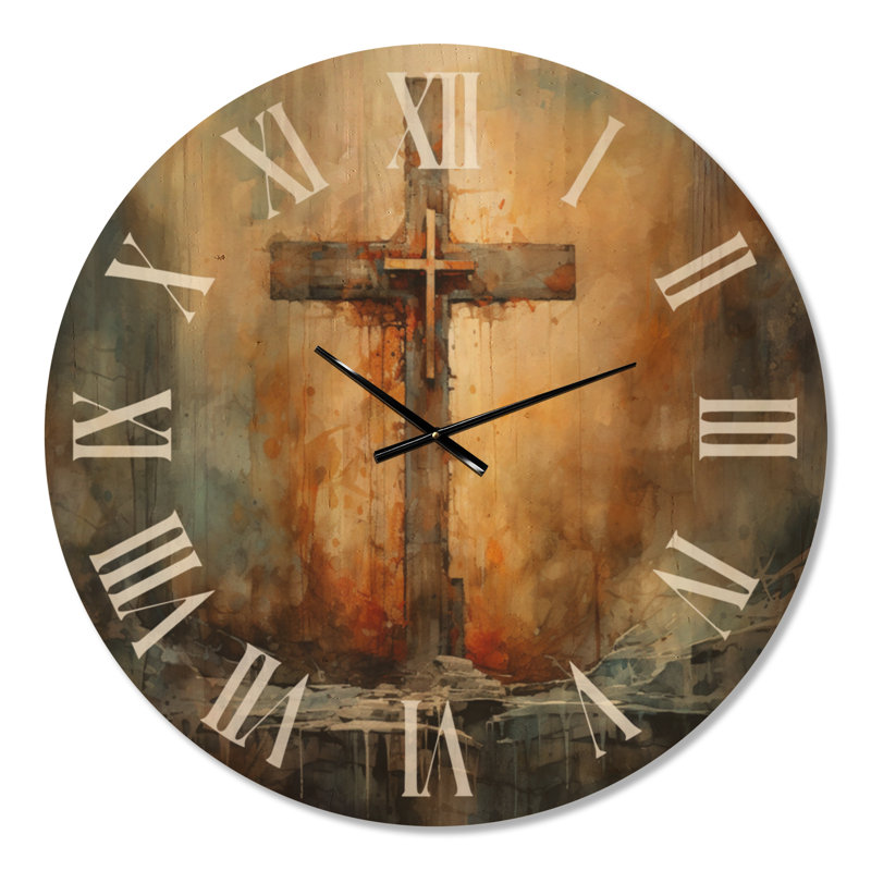 Très grande horloge murale en bois, Oversized