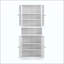 Armoire de cuisine en métal - rangement avec tablettes réglables (blanc), structure en acier inoxydable robuste, armoire autoportante pour cuisine / garde-manger / salle de bain