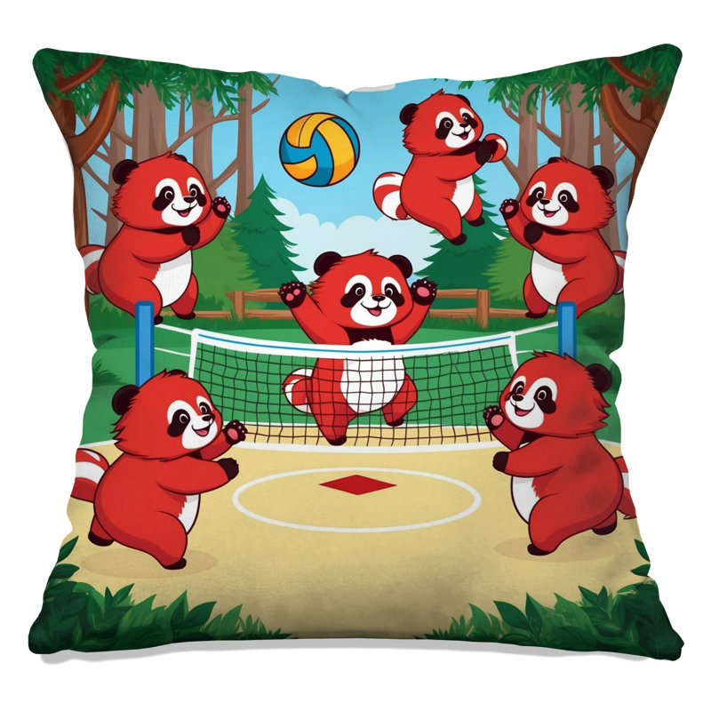 Coussins décoratifs Red Pandas, 18 x 18 pouces