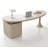 Italian Minimalist Sintered Stone Tabletop Desk with 3 Drawers-565455782