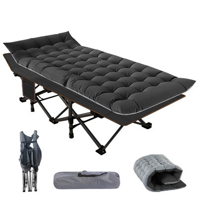 Folding Camping, Heavy Duty Sleeping with Carry Bag, Double Layer Oxford Portable Travel Camp Cots