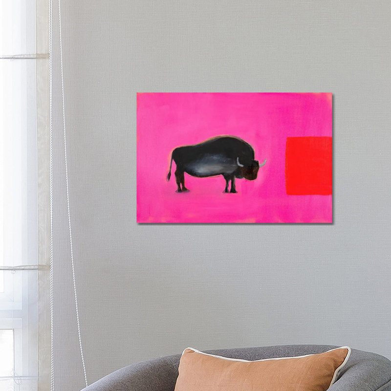 Bison by Andrew Squire - Wrapped Canvas Painting, 66.04 cm H x 45.72 cm W x 1.91 cm D