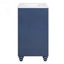 Meuble-lavabo moderne de 24 po avec motif elliptique orné et charnières à fermeture en douceur-129910473